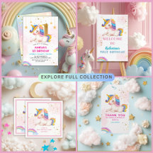 Whimsical and magical Unicorn girl 1st birthday 