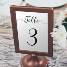 Table Numbers