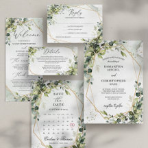 Eucalyptus Greenery foliage gold geometric 36