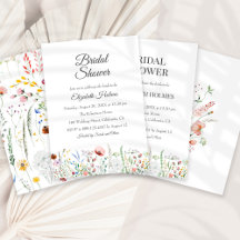 Colorful Tiny Wildflower Meadow Bridal Shower