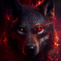 Poster wolf fire