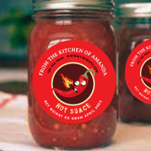 Custom Salsa, hot sauce, BBQ Sauce Label