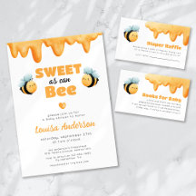 Cute Honey Sweet as Can Bee Baby Shower Collection