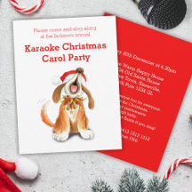 Christmas caroling sing dog