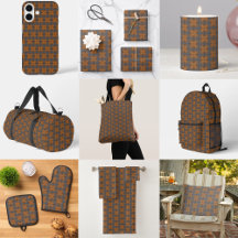 Symmetrical Line Drawing With Earth Tone Colors