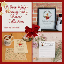 Oh Deer Winter Greenery Baby Shower Collection 