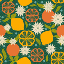 Mid Century Modern Citrus Fabrics