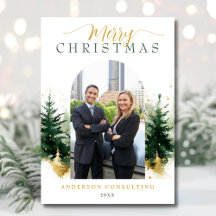 Modern Business Custom Holiday Cards