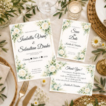Timeless Ivory Rose Elegance Wedding