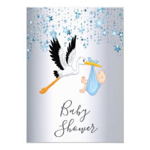 Baby Shower boy - blue shining stars