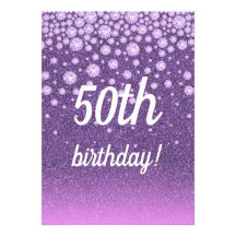 50th birthday party - purple glitter diamonds