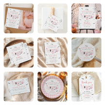 Pink Halloween Clothesline Baby Shower
