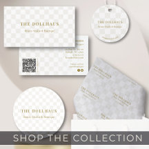 Sophisticated Neutral Checkered Business Event Kit