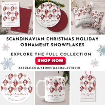 Scandinavian Christmas Holiday Ornament Snowflakes