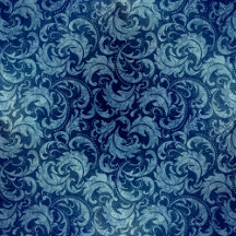 Elegant Blue Vintage Damask Pattern Gift Ideas