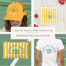 Game Set Match Après Tennis Club Yellow Stripe
