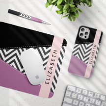 Gray Zigzag, Purple - Home Decor Collection