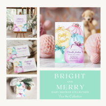 Bright & Merry Winter Baby Shower Party Collection