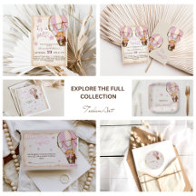 Bears Adventure in a Pink Hot air Balloon 