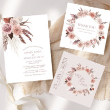 Pink Boho Flowers Wedding