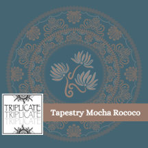 Tapestry Mocha Rococo Lotus Mandala Crafting Paper