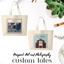 Colorful Personalized Art/Photography Tote Bags
