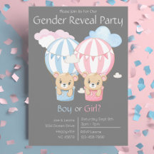 Gender Reveal Party Invitations
