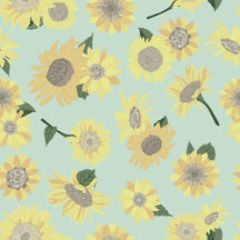 Sunflowers Yellow Floral Pattern