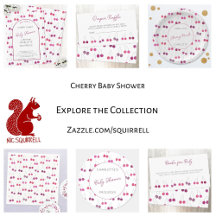 Cherry Sweet Baby Shower Invitations and Supplies