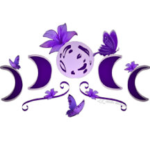 Aesthetic Purple Celestial Moon Phase