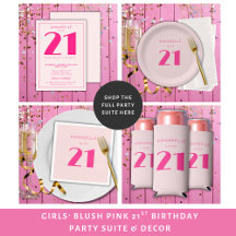 Pink 21st Birthday Party Suite