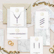 Personalized Jewelry Display Cards and Price Tags