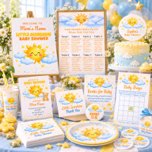 Little Sunshine Baby Shower Party Set