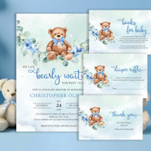 COLLECTION - Teddy Bear blue floral eucalyptus