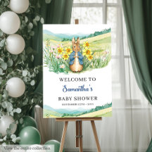 Peter Rabbit Baby Shower Welcome Posters 
