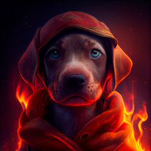 Poster Chien Rouge cute