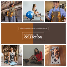 Big Geometric Circle in Grey and Brown Color Theme