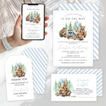 Blue Woodland baby shower