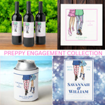 Preppy Engagement Party Ideas & Custom Favors
