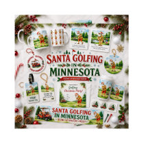 Santa Golfing in Minnesota  Party Collection