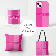 Personalized Name Hot Pink Stripes Gift Ideas