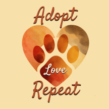 Adopt Love Repeat – Paw Heart Rescue Designs