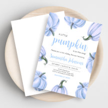 Blue Minimalist Pumpkin Baby Shower   BS20