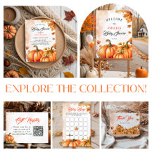Elegant Gold Orange Watercolor Pumpkin Fall