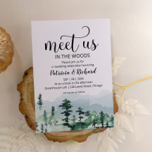 Green Watercolor Forest Save The Date