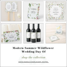 Modern Summer Wildflower Wedding Day Of