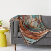 Rust N Blue Abstract