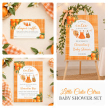 Little Cutie Orange Clothesline Baby Shower