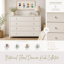 Botanical Floral Drawer Knob Collection