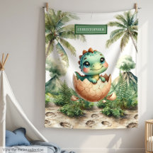 Hatching Soon Baby Dinosaur Blankets #100B